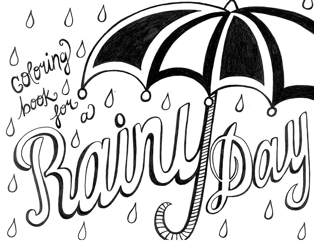A coloring book for a rainy day digital pdf download instant download