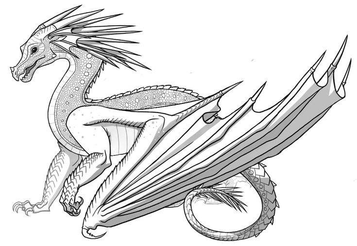 Fu icewingrainwing lineart mixed by theenchantedink on deviantart wings of fire wings of fire dragons horse coloring pages