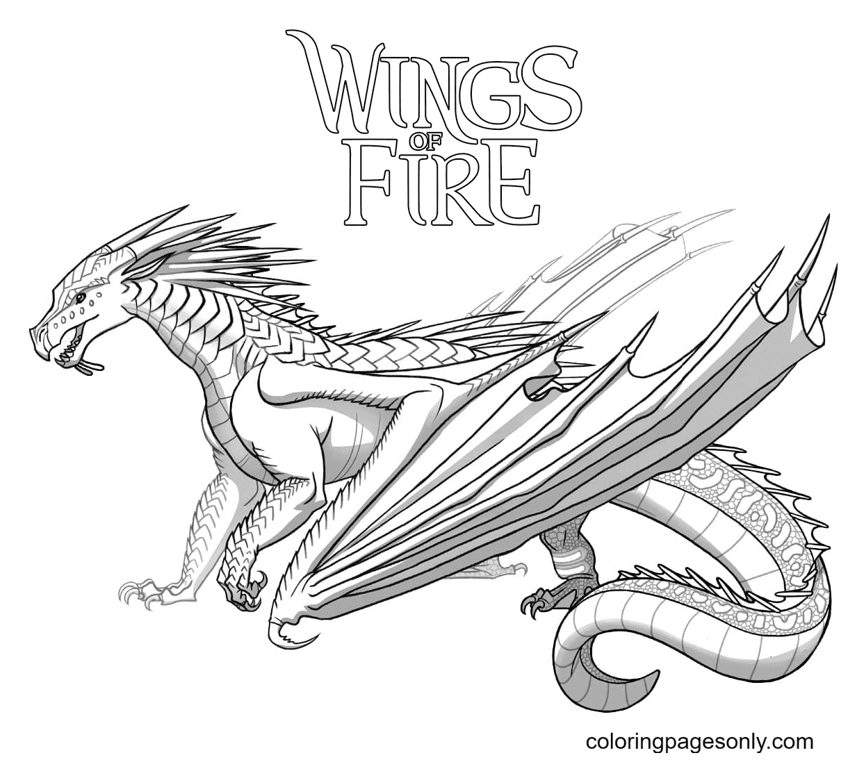 Wings of fire coloring pages printable for free download