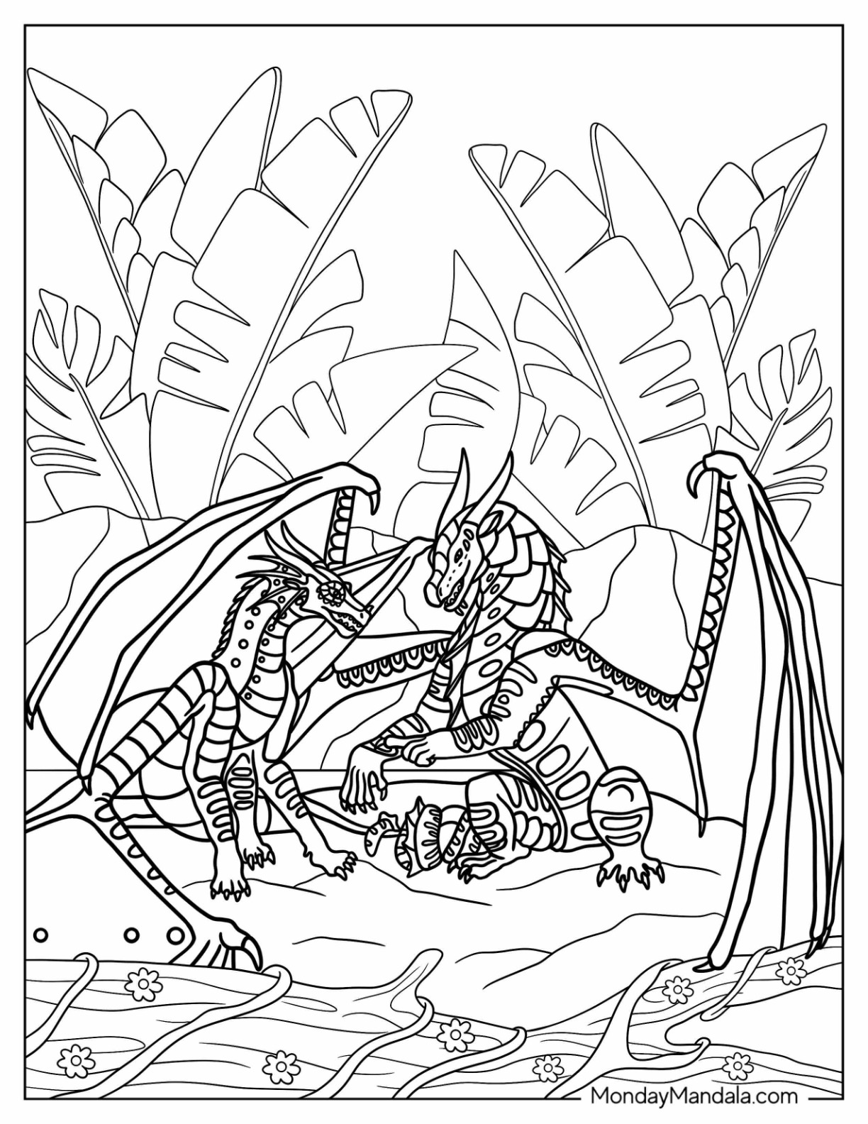 Wings of fire coloring pages free pdf printables