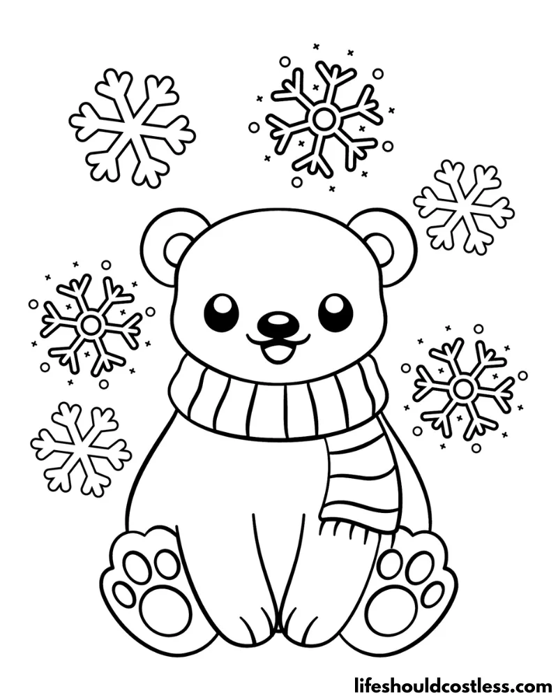 Snow coloring pages free printable pdf templates