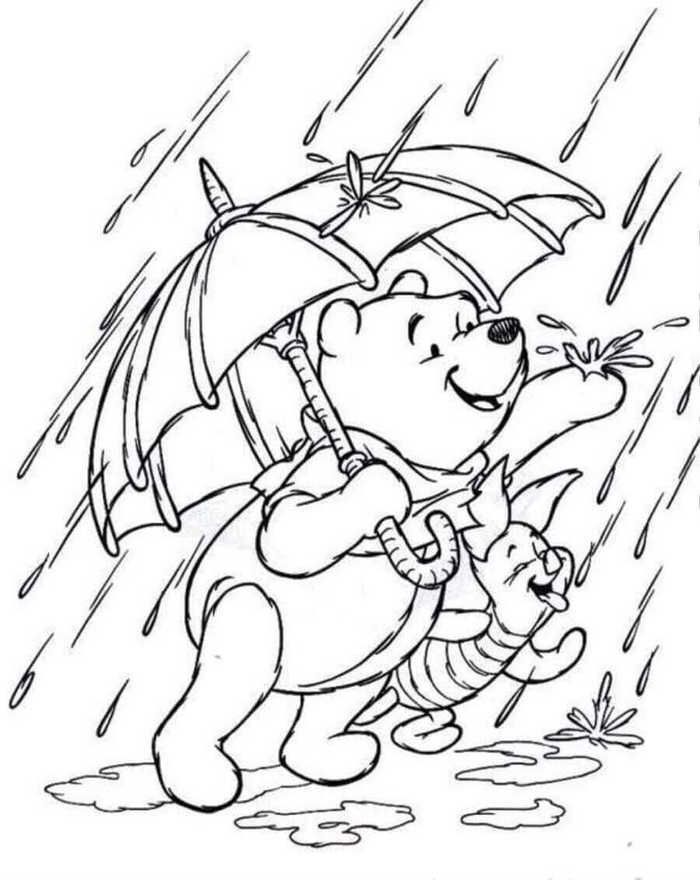 Rainy day coloring pages pdf for kids