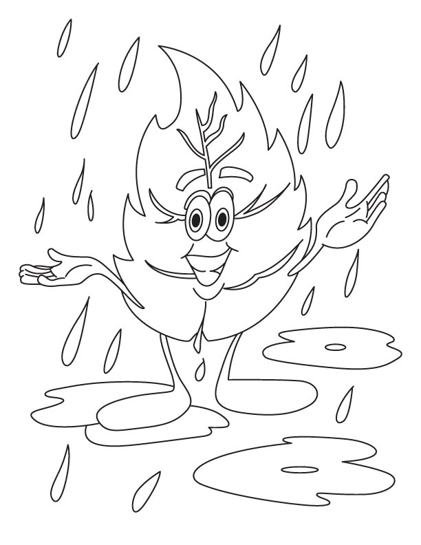 Leaf enjoying the rain on arbor day coloring pages download free leaf enjoying the rain on arbor day coloring pages for kids best coloring pages