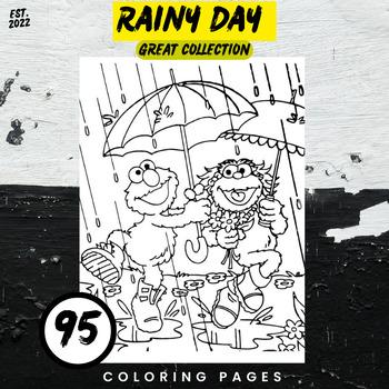 Rainy day coloring pages