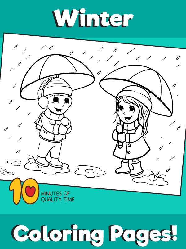 Rainy day coloring page â minutes of quality time