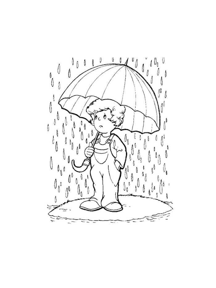 Rainy day coloring pages pdf for kids