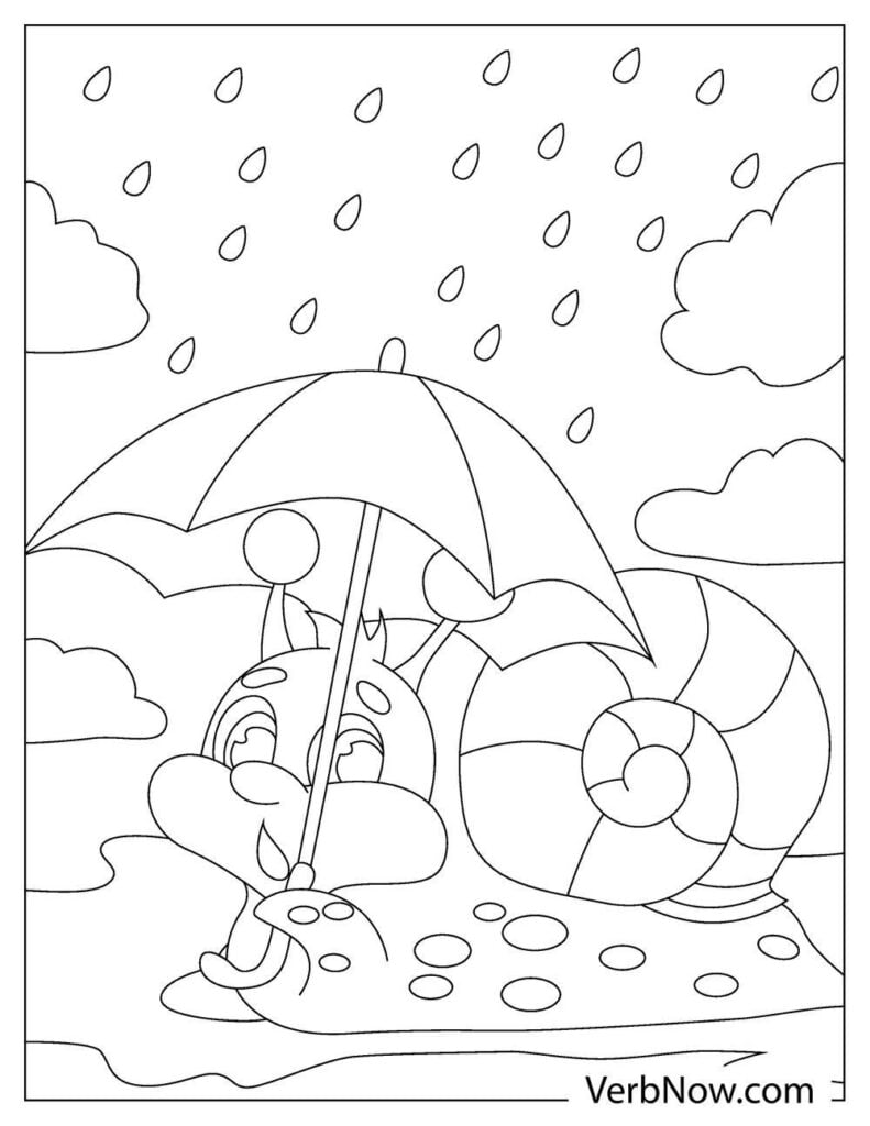 Free rain coloring pages book for download printable pdf