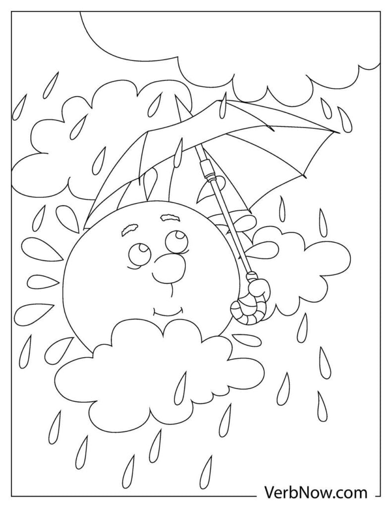 Free rain coloring pages book for download printable pdf