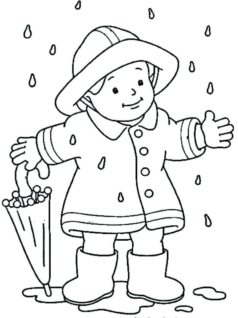 Free printable rainy day coloring pages