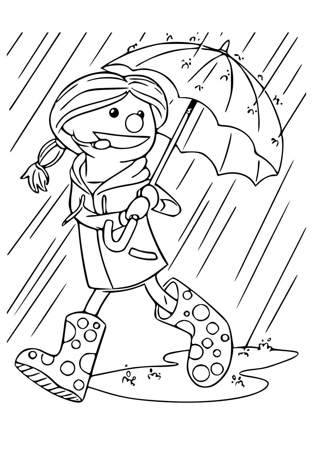 Free printable april rain coloring page for adults and kids