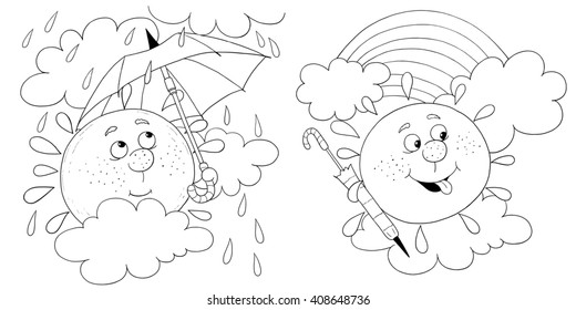 Rain coloring page images stock photos d objects vectors