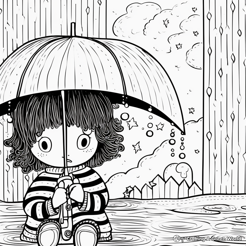 Rainy day coloring pages