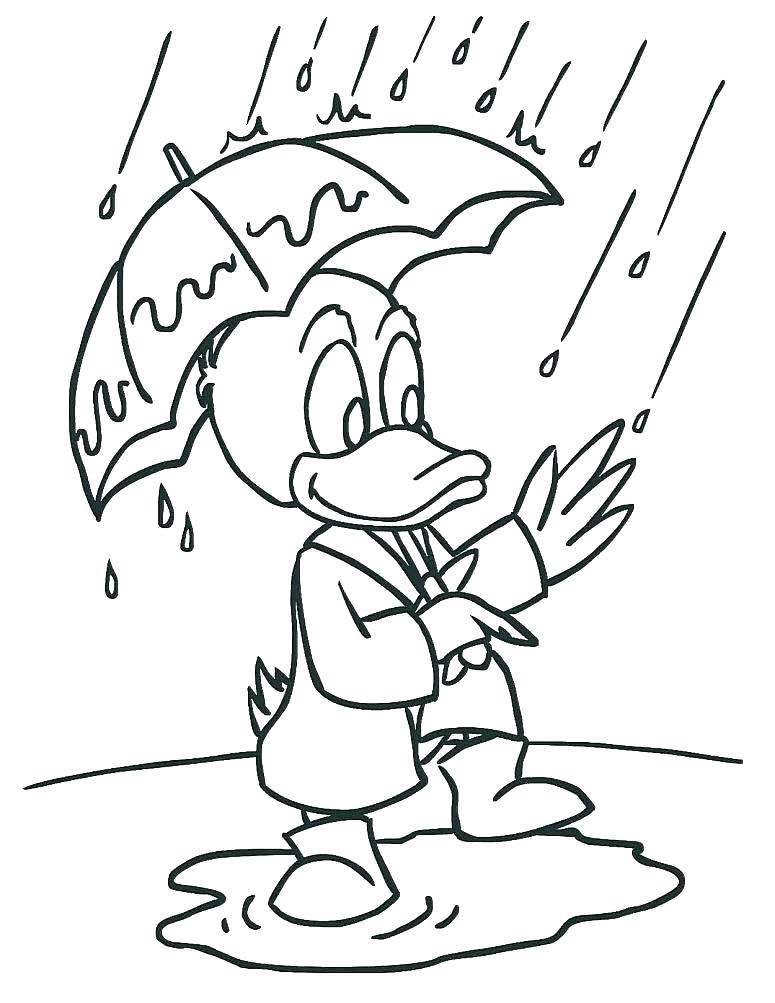 Rain coloring pages