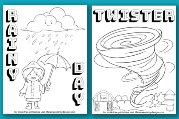 Weather coloring pages