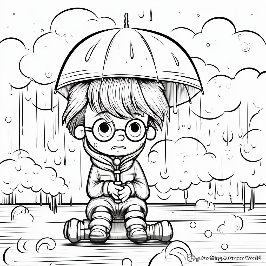 Thunderstorm coloring pages