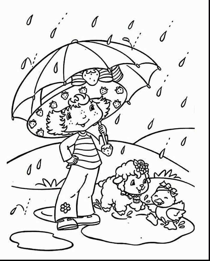 Rainy day coloring pages pdf for kids