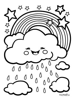 Rainbow coloring pages â printable coloring pages