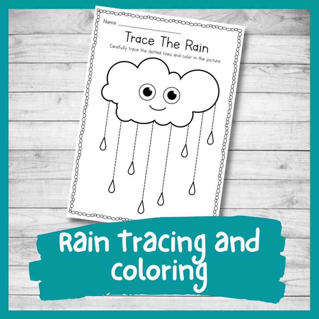 Improve pencil control with this wonderful rain tracing worksheet