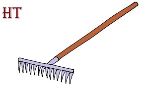 How to draw a rake easy
