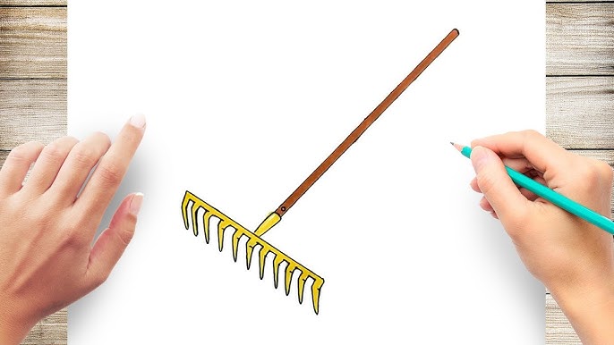 How to draw a rake easy drawings