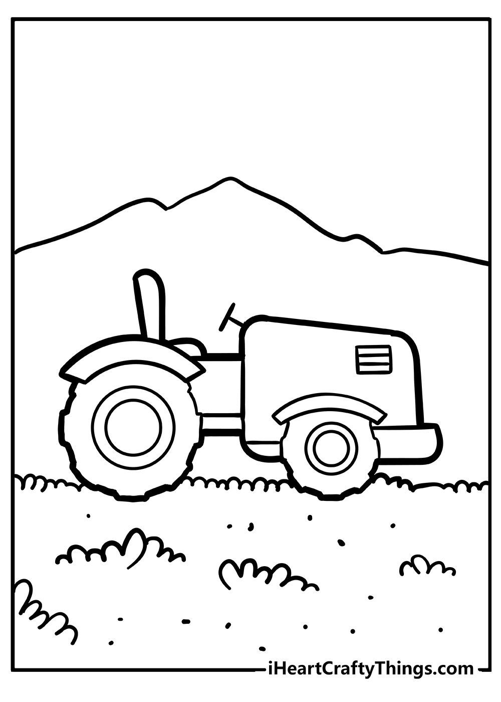 Tractor coloring pages free printables