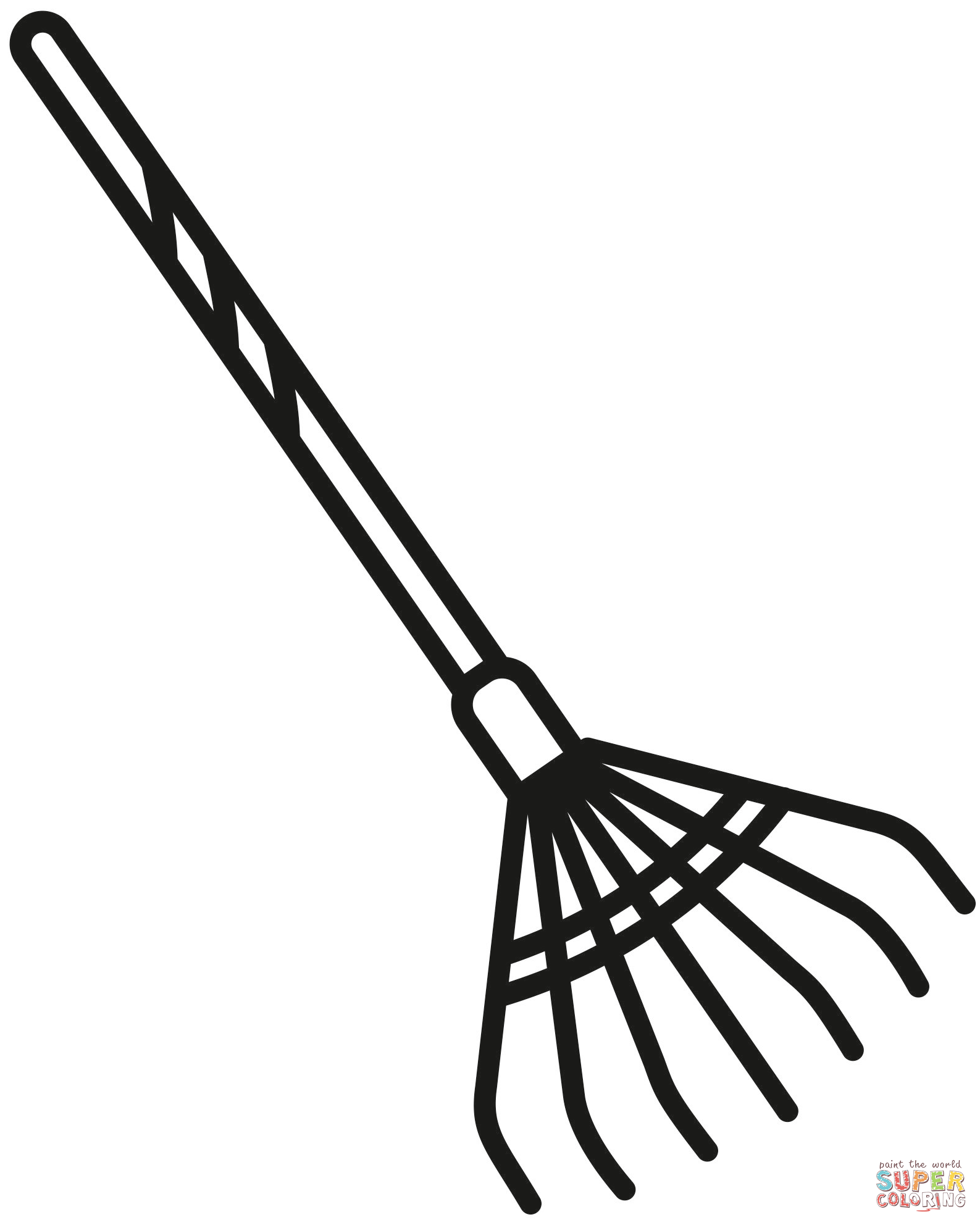 Garden rake coloring page free printable coloring pages