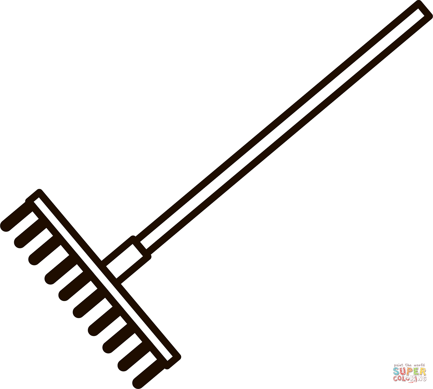 Garden rake coloring page free printable coloring pages