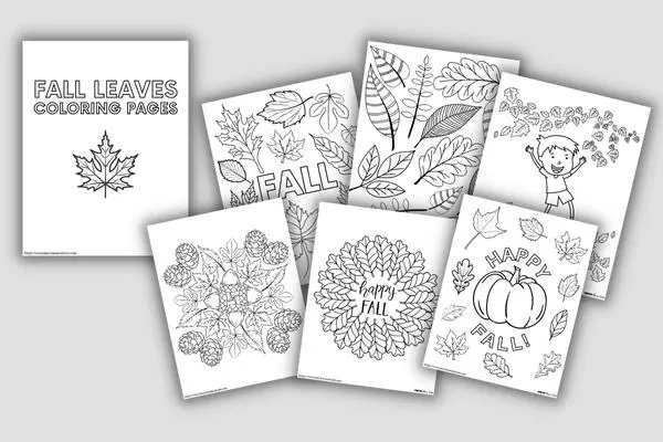 Free fall leaf coloring pages pdf download