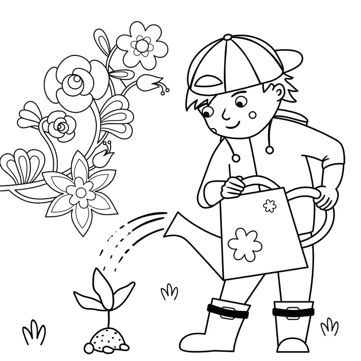 Best free garden coloring pages