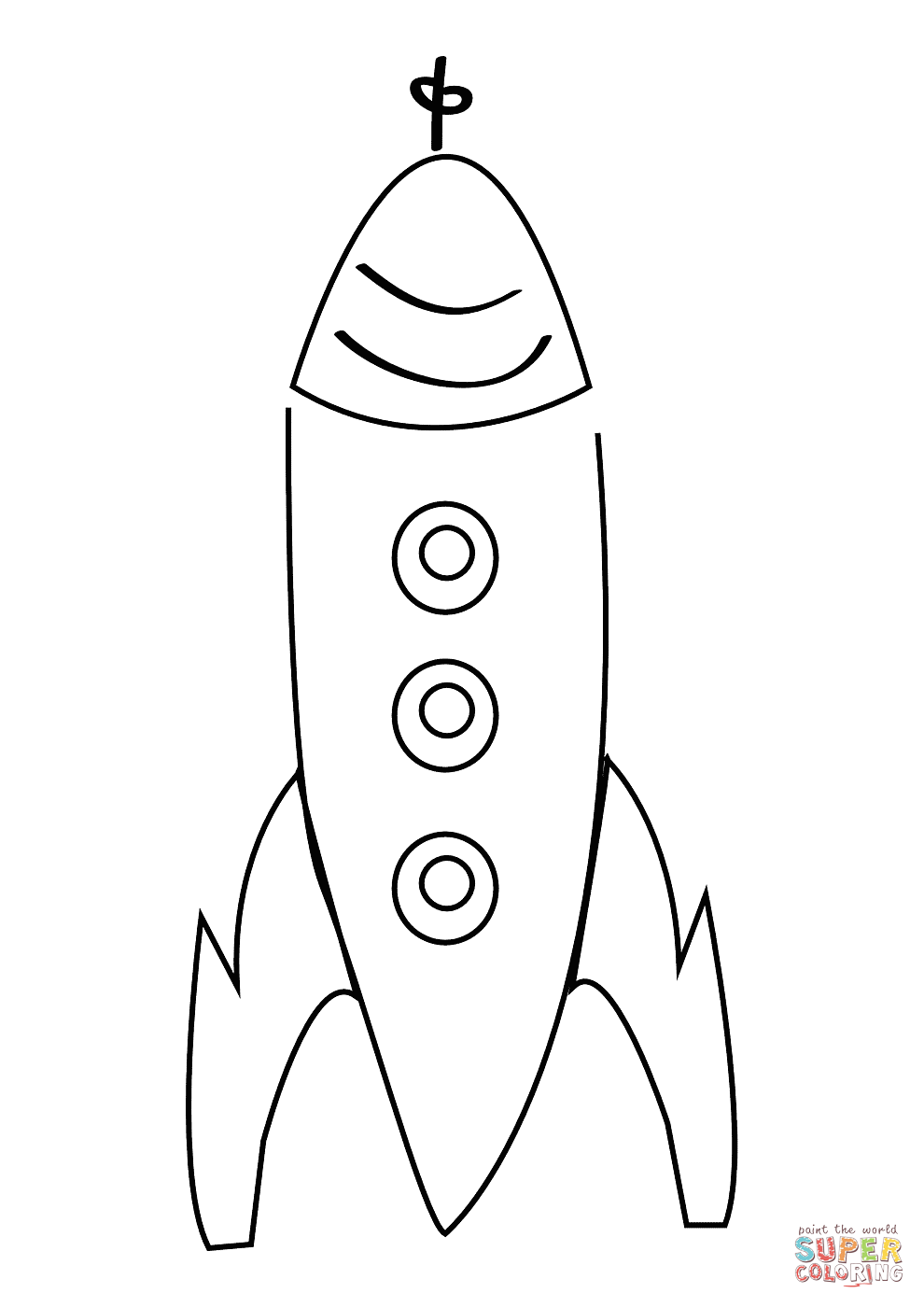 Kolorowanka rysunek rakiety kosmicznej kolorowanki dla dzieci do druku