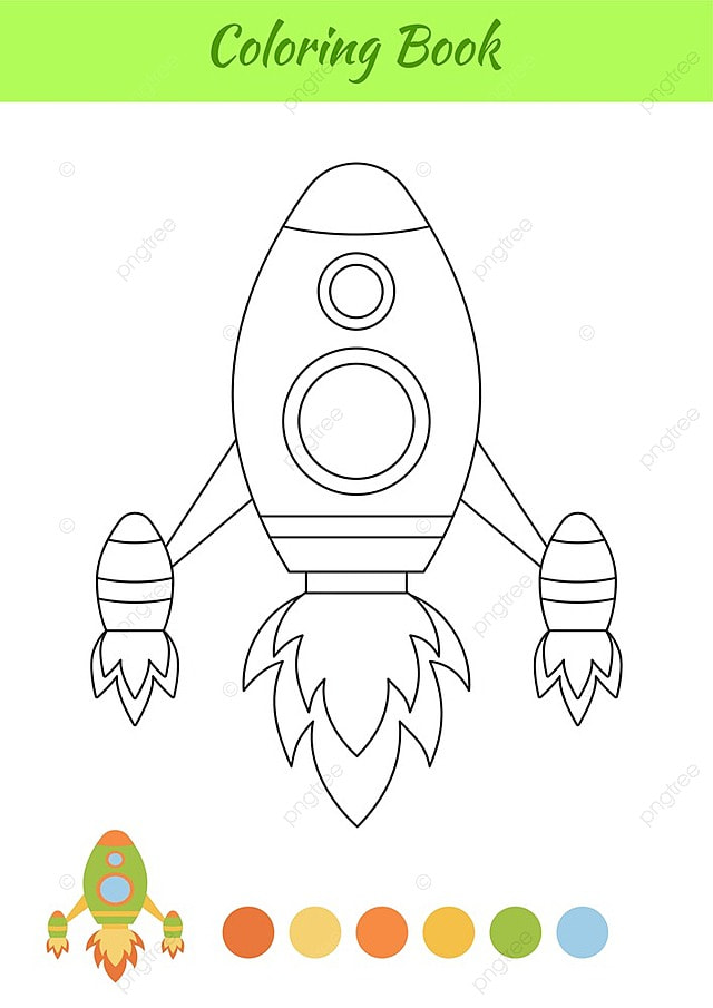 Kolorowanka rakieta dla dzieci szablon do pobrania za darmo na