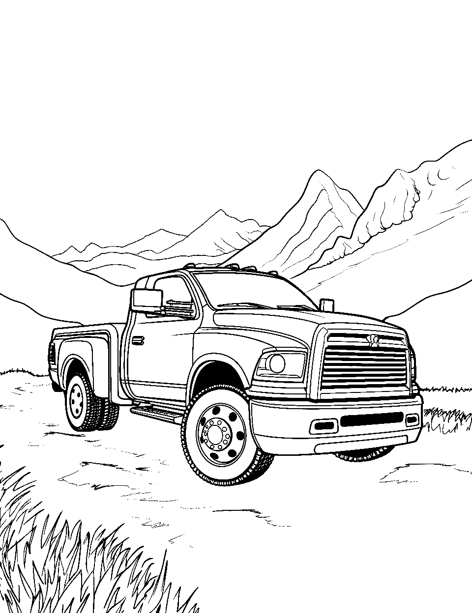 Truck coloring pages free printable sheets