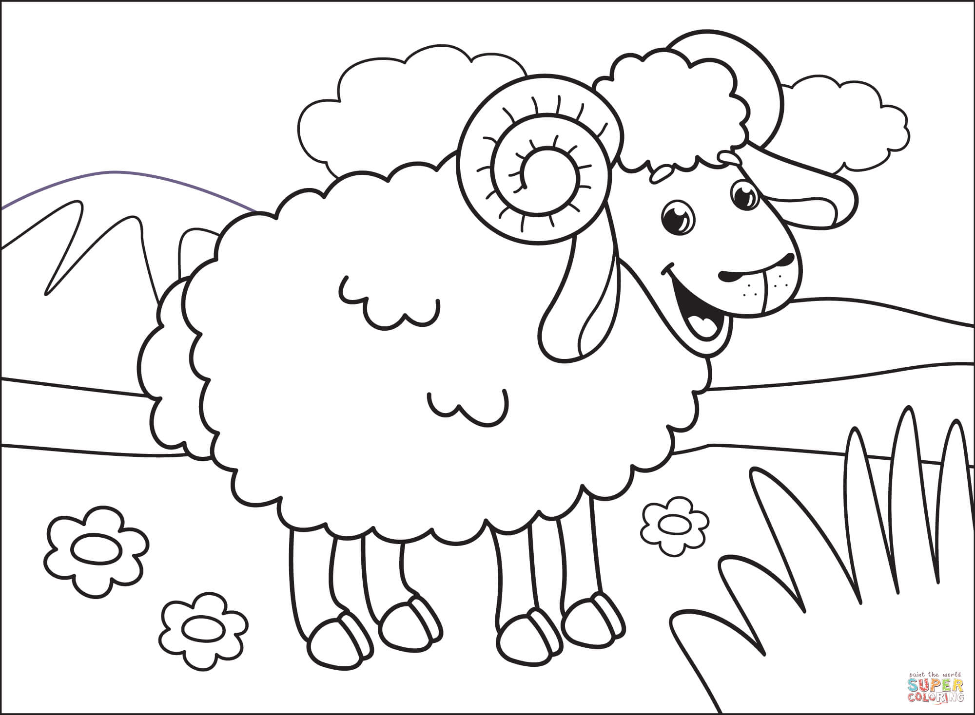 Ram coloring page free printable coloring pages