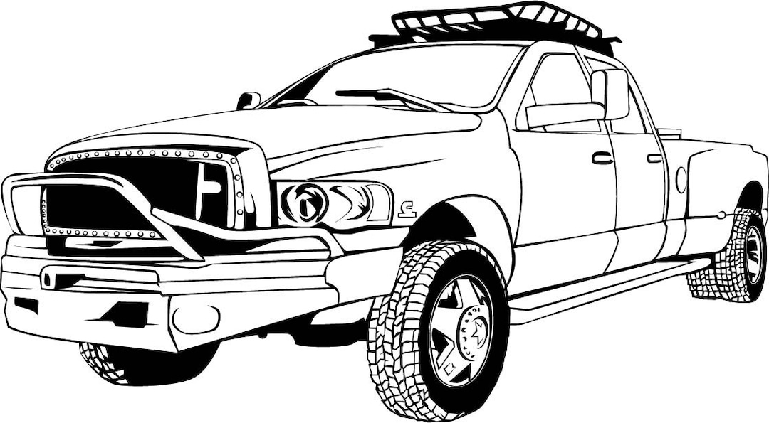 Pickup truck offroad lifted trucks svg clipart files for cricut and silhouette dxf png vector