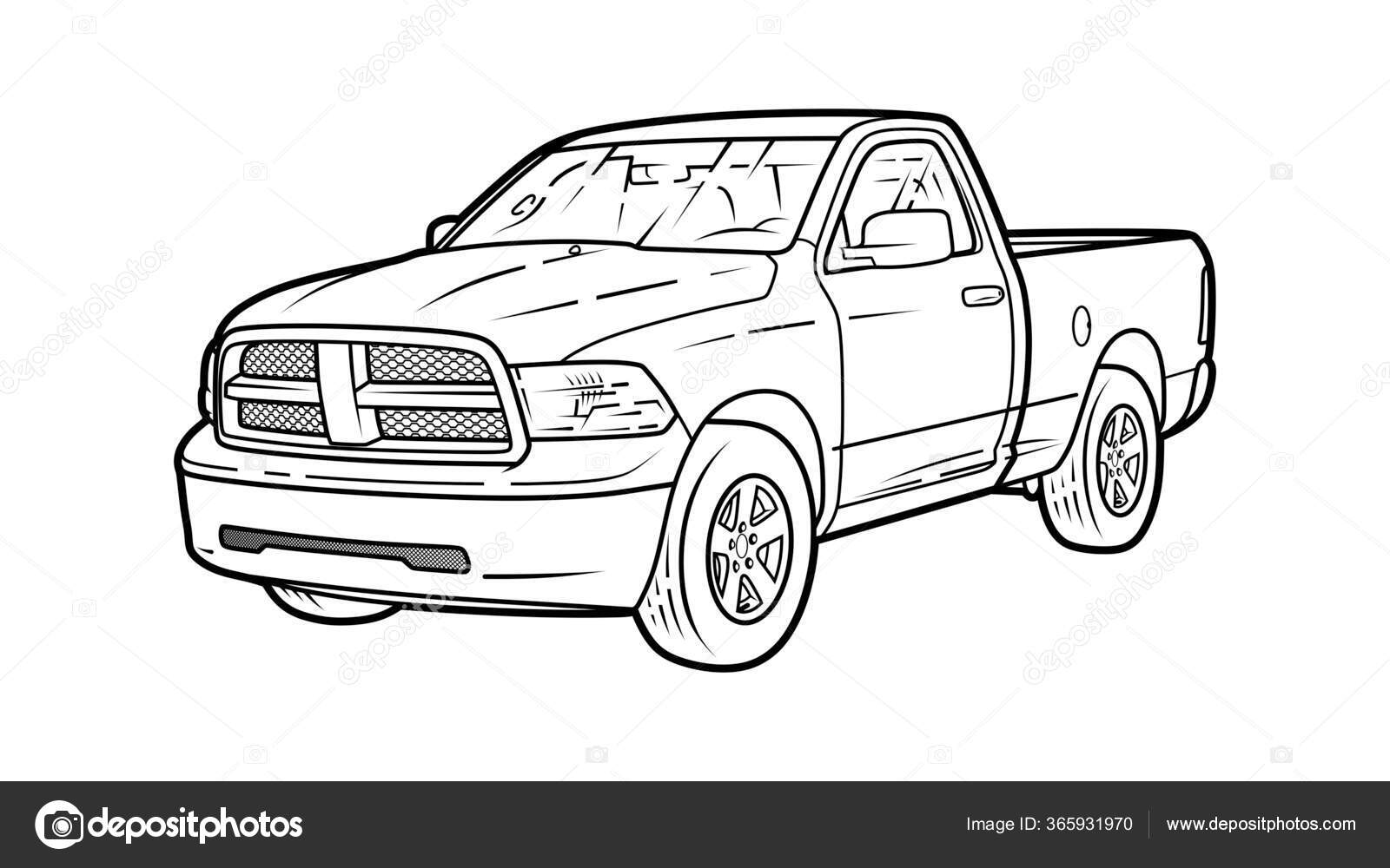 Ram pickup car stock vector by artcavalcade