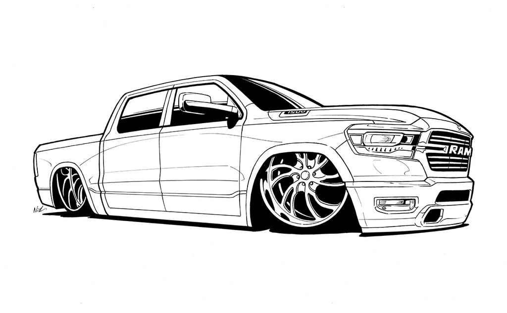 Dodge ink outline â