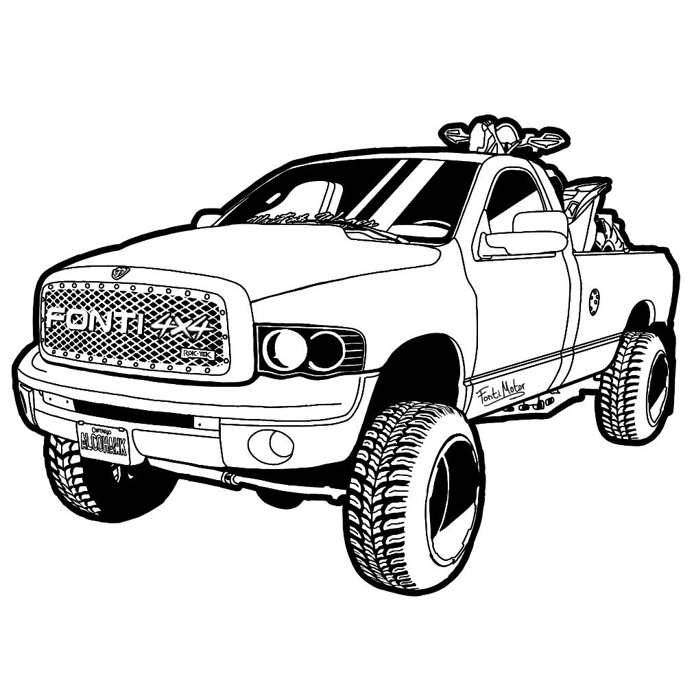 Fontix on x new drawing finished dodgeram cummins liftedtruck httpstcosxabdjz x