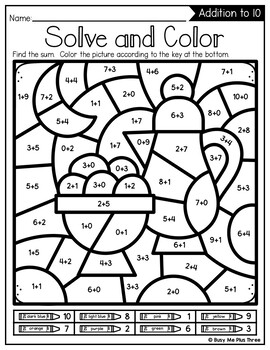 Ramadan color by code addition and subtraction to mystery pictures