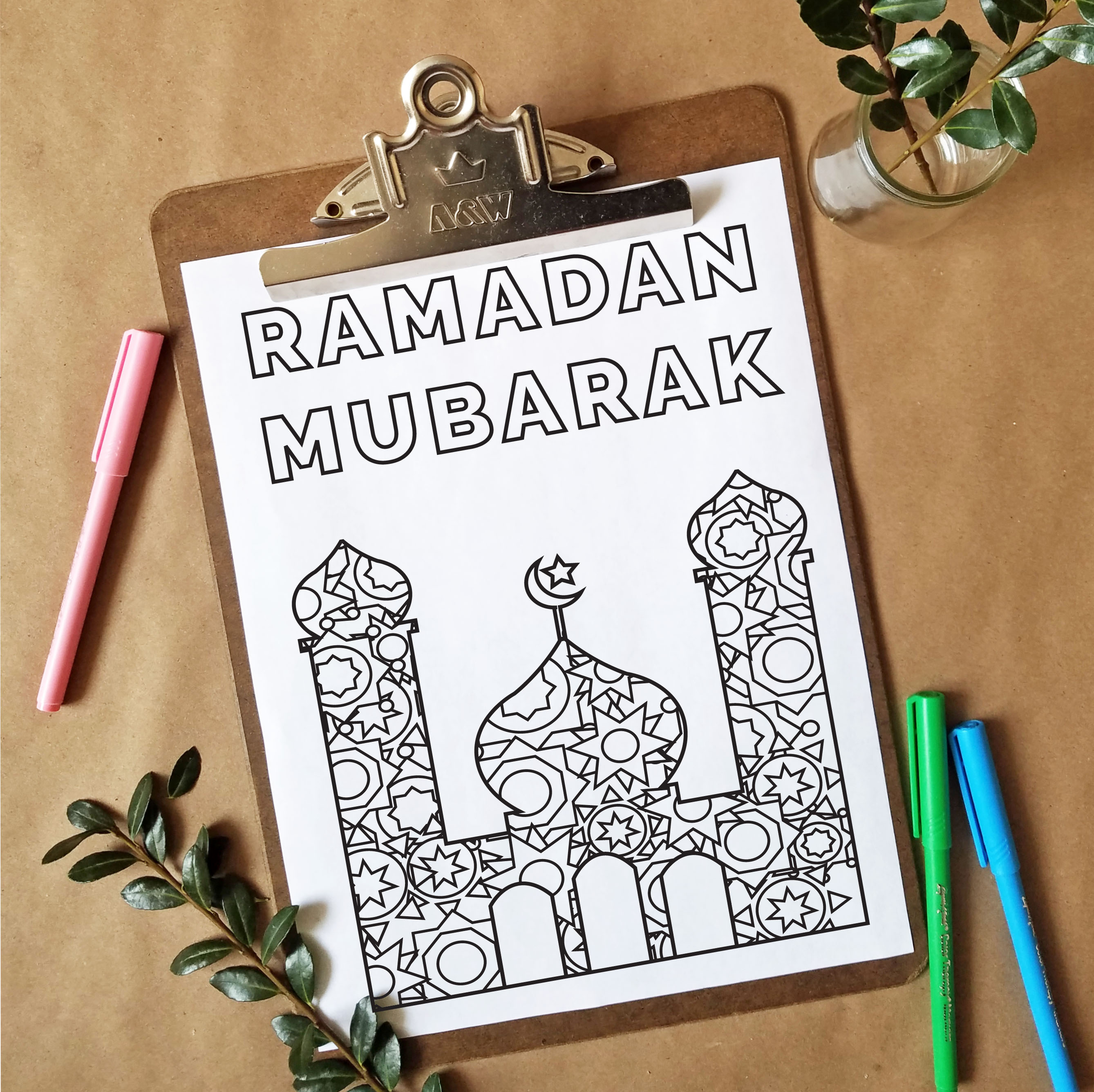 Freebie friday â ramadan inspired coloring page â