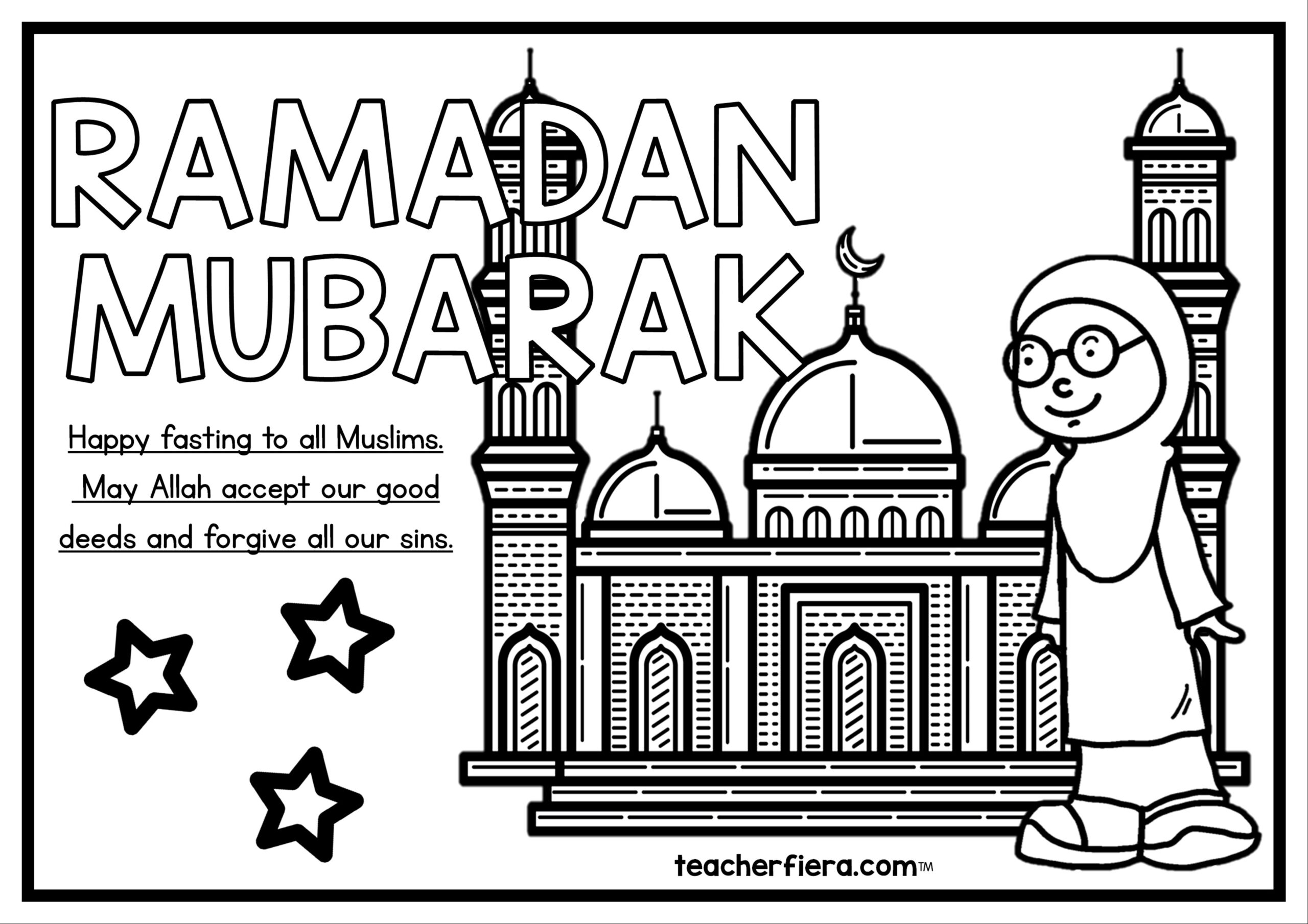 Ramadan colouring sheets â