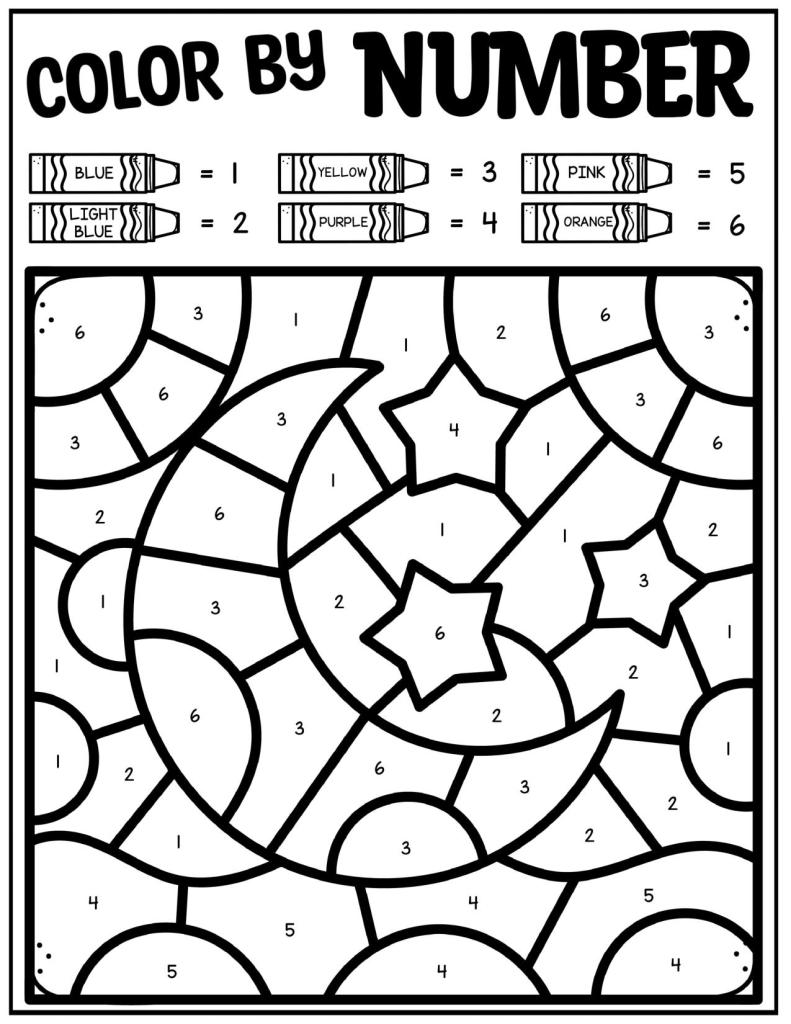 Ramadan lor by number activity pages free printable