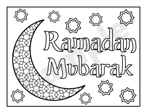 Ramadan coloring pages ramadan printable for kids and adults ramadan mubarak coloring pages islamic coloring pdf instant download