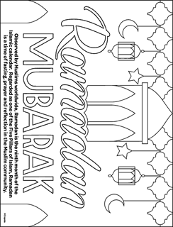 Ramadan at sundown free coloring pages