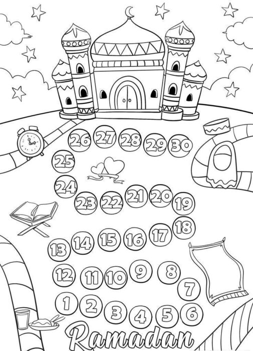 Ramadan coloring pages for kids