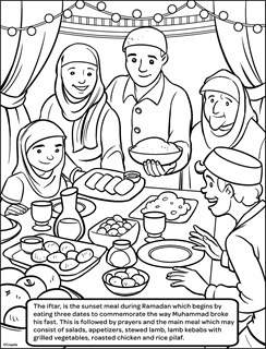 Ramadan at sundown free coloring pages