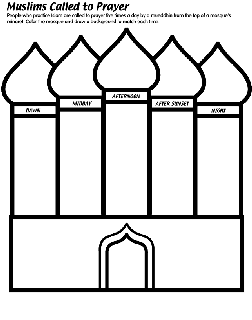 Ramadan at sundown free coloring pages