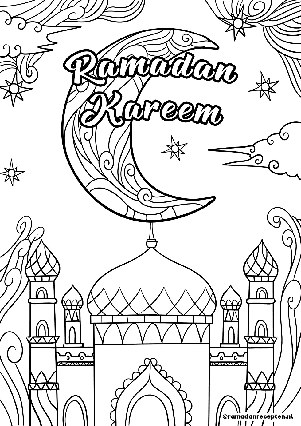 Ramadan coloring pages printable for free download