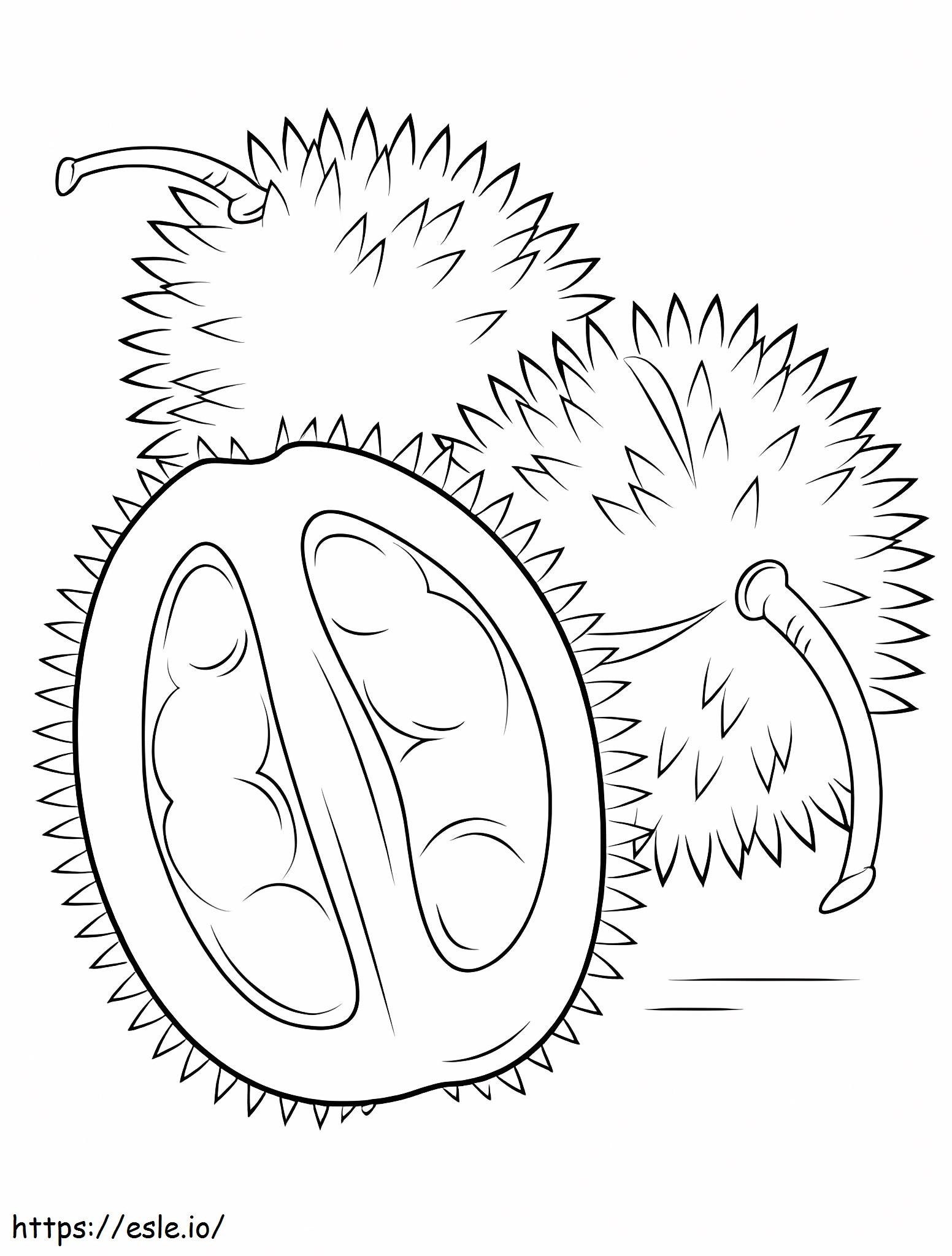 Great durian coloring page