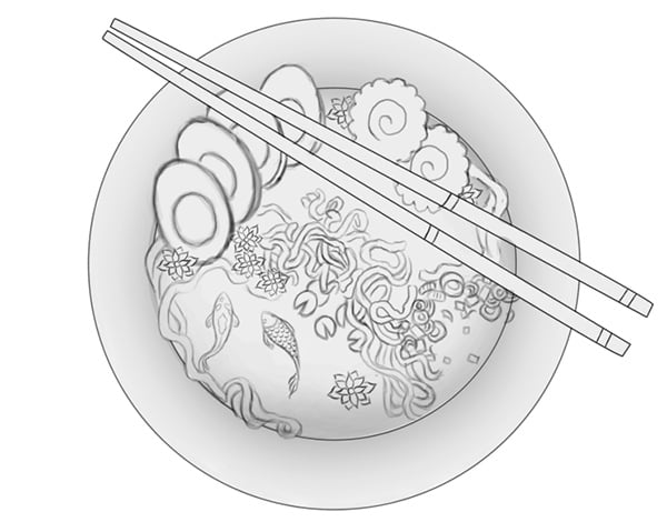 Create a surreal ramen bowl illustration in adobe photoshop envato tuts