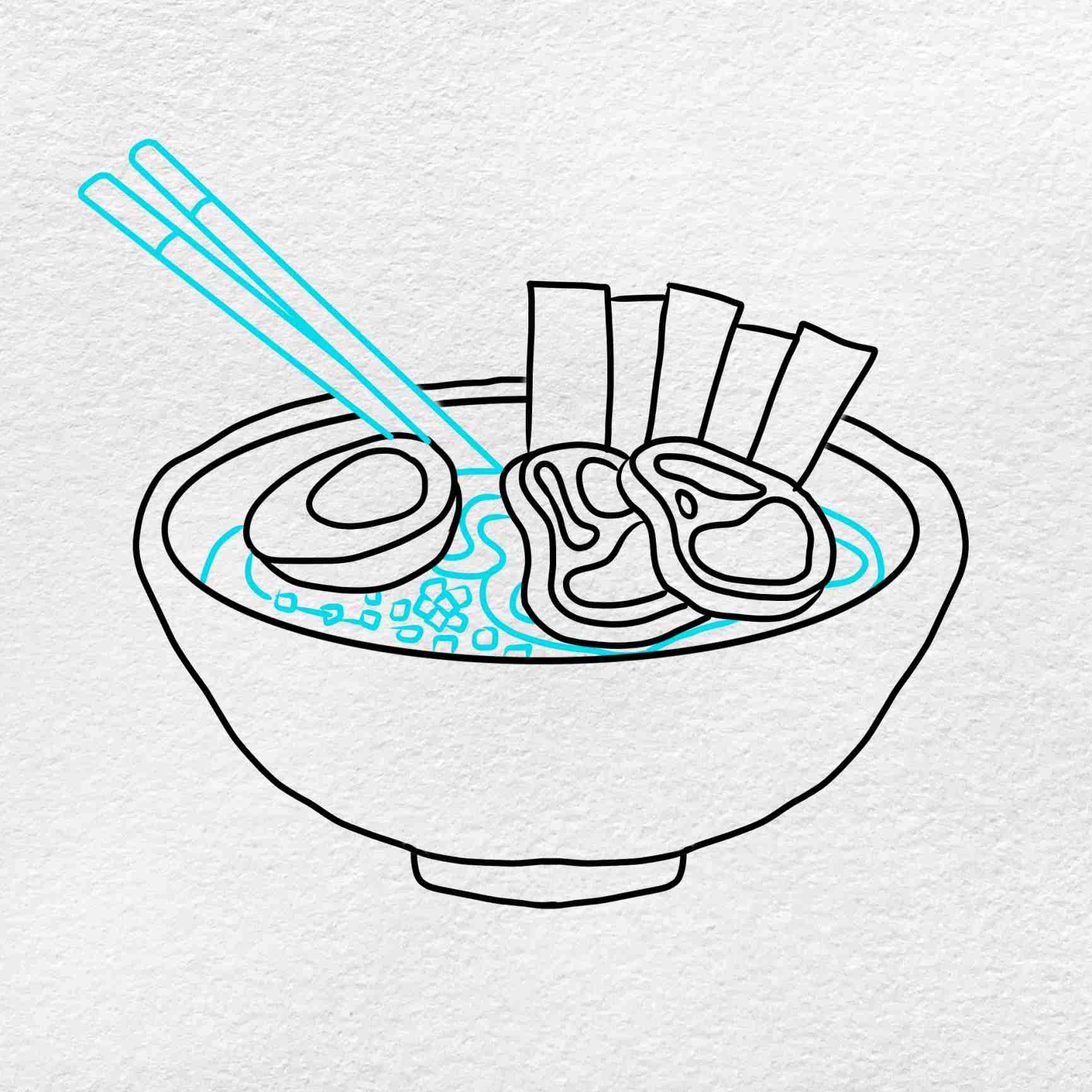 How to draw ramen